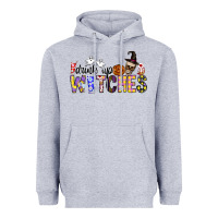 Heather Grey Drink Up Witches Heavyweight Hoodie - CowhideDigitalArt