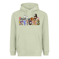 Matcha Drink Up Witches Heavyweight Hoodie - CowhideDigitalArt
