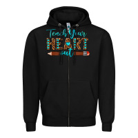 Black teach your heart out Zipper Hoodie - texasbilliewilder