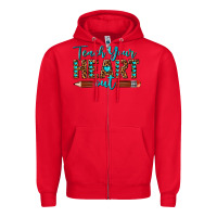 Red teach your heart out Zipper Hoodie - texasbilliewilder