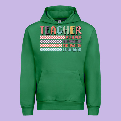 Retro Teacher Urban Hoodie Designed By Maliassmallbusiness