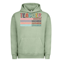 Pigment Oil Green retro teacher Urban Hoodie - MaliasSmallBusiness