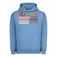 Pigment Pebble Blue retro teacher Urban Hoodie - MaliasSmallBusiness