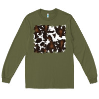 Army Green cowhide background Long Sleeve Tee - RanaPortraitStore