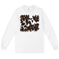 White cowhide background Long Sleeve Tee - RanaPortraitStore