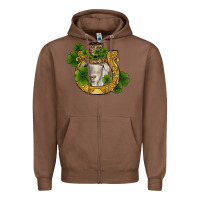 Chestnut st patricks day goat horseshoe shamrock Zipper Hoodie - RanaPortraitStore