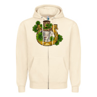 Sandshell st patricks day goat horseshoe shamrock Zipper Hoodie - RanaPortraitStore