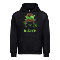 Black messy bun mental health warrior Urban Hoodie - MaliasSmallBusiness