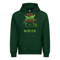 Forest Green messy bun mental health warrior Urban Hoodie - MaliasSmallBusiness