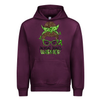 Mauve Wine messy bun mental health warrior Urban Hoodie - MaliasSmallBusiness