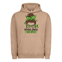 Pigment Burro messy bun mental health warrior Urban Hoodie - MaliasSmallBusiness