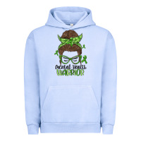 Pigment Grape Ice messy bun mental health warrior Urban Hoodie - MaliasSmallBusiness