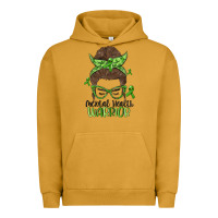 Pigment Peanut Butter messy bun mental health warrior Urban Hoodie - MaliasSmallBusiness