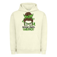 Pigment Pistachio messy bun mental health warrior Urban Hoodie - MaliasSmallBusiness
