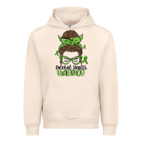Sandshell messy bun mental health warrior Urban Hoodie - MaliasSmallBusiness