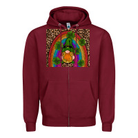 Burgundy st patricks day gnomes shamrock rainwow Zipper Hoodie - RanaPortraitStore