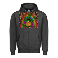 Charcoal Heather st patricks day gnomes shamrock rainwow Zipper Hoodie - RanaPortraitStore