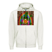 Oatmeal Heather st patricks day gnomes shamrock rainwow Zipper Hoodie - RanaPortraitStore