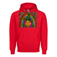 Red st patricks day gnomes shamrock rainwow Zipper Hoodie - RanaPortraitStore