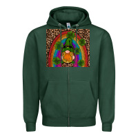 Sports Green st patricks day gnomes shamrock rainwow Zipper Hoodie - RanaPortraitStore
