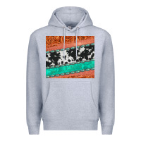 Heather Grey western turquoise gemstone cowhide  leather tumbler Premium Hoodie - Jasminsmagicworld