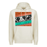 Oatmeal Heather western turquoise gemstone cowhide  leather tumbler Premium Hoodie - Jasminsmagicworld