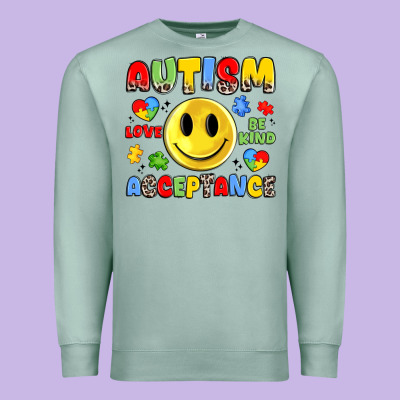 Autism Acceptance Premium Sweatshirt Designed By Jahusdesignshop