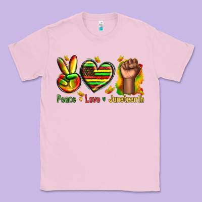 Classic Tee peace love juneteenth