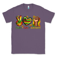 Lavender peace love juneteenth Classic Tee - texasbilliewilder