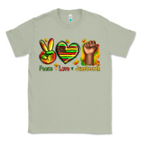 Matcha peace love juneteenth Classic Tee - texasbilliewilder