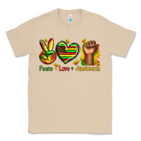 Mushroom peace love juneteenth Classic Tee - texasbilliewilder