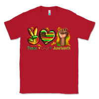 Red peace love juneteenth Classic Tee - texasbilliewilder