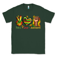 Sports Green peace love juneteenth Classic Tee - texasbilliewilder