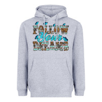 Heather Grey follow your dreams Heavyweight Hoodie - HRA Design Shop