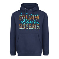 Navy follow your dreams Heavyweight Hoodie - HRA Design Shop