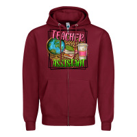 Burgundy teacher assistant Zipper Hoodie - texasbilliewilder