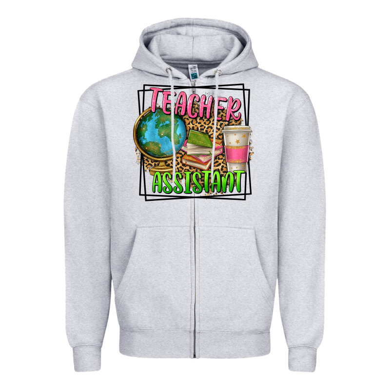 Teacher Assistant Zipper Hoodie by texasbilliewilder | Teevron