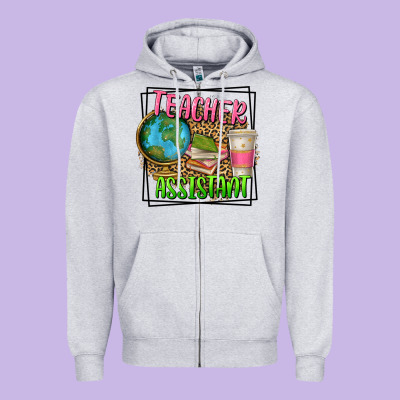 Teacher Assistant Zipper Hoodie Designed By Texasbilliewilder