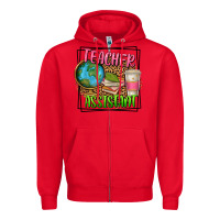 Red teacher assistant Zipper Hoodie - texasbilliewilder