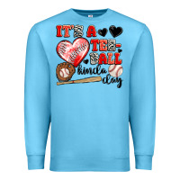 Ocean Blue it's a tee ball kinda day Premium Sweatshirt - JahusDesignShop