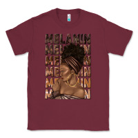 Burgundy melanin melanin melanin with afro girl Classic Tee - texasbilliewilder