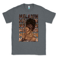 Charcoal Heather melanin melanin melanin with afro girl Classic Tee - texasbilliewilder