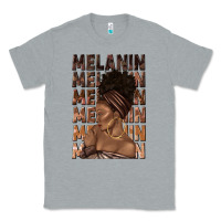 Heather Grey melanin melanin melanin with afro girl Classic Tee - texasbilliewilder