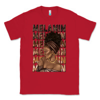 Red melanin melanin melanin with afro girl Classic Tee - texasbilliewilder