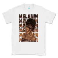Melanin Melanin Melanin With Afro Girl Classic Tee | Teevron