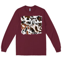 Burgundy cowhide mixed background Long Sleeve Tee - RanaPortraitStore