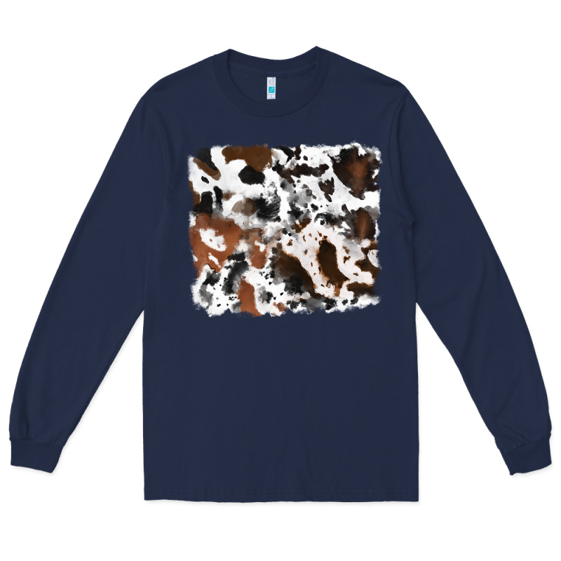 Cowhide Mixed Background Long Sleeve Tee by RanaPortraitStore | Teevron