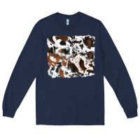 Navy cowhide mixed background Long Sleeve Tee - RanaPortraitStore