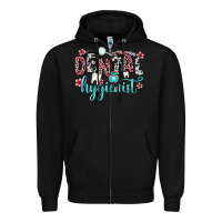 Black dental hygienist Zipper Hoodie - Zillion Design Studio
