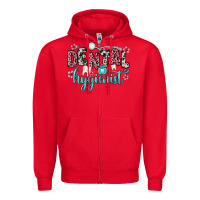 Red dental hygienist Zipper Hoodie - Zillion Design Studio